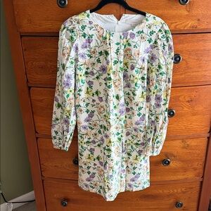 LOFT Multicolor Floral Print Dress